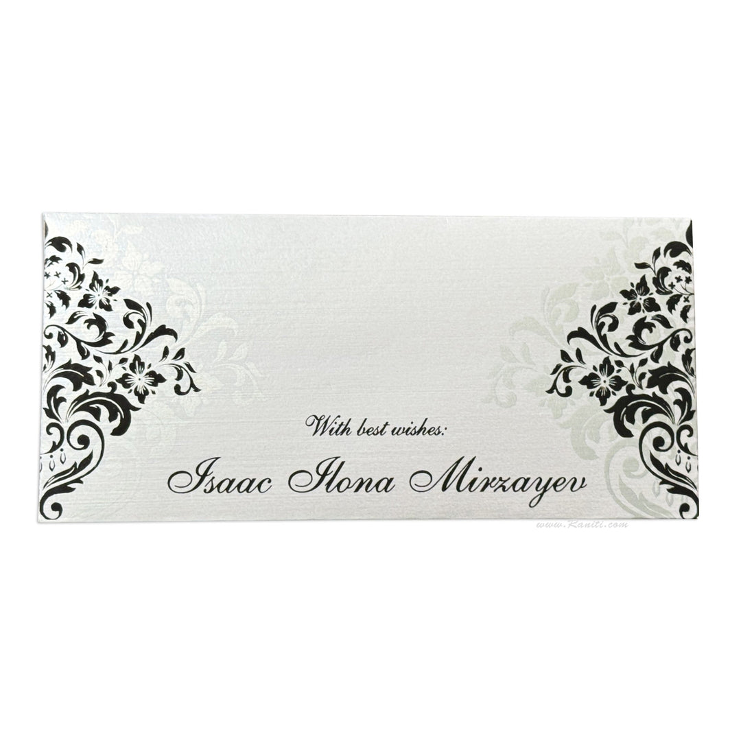 Custom Silver Gift Envelopes | Cash Money Gift Envelopes AME - 65 - Raniti LLC - Custom Invitations & Stationery