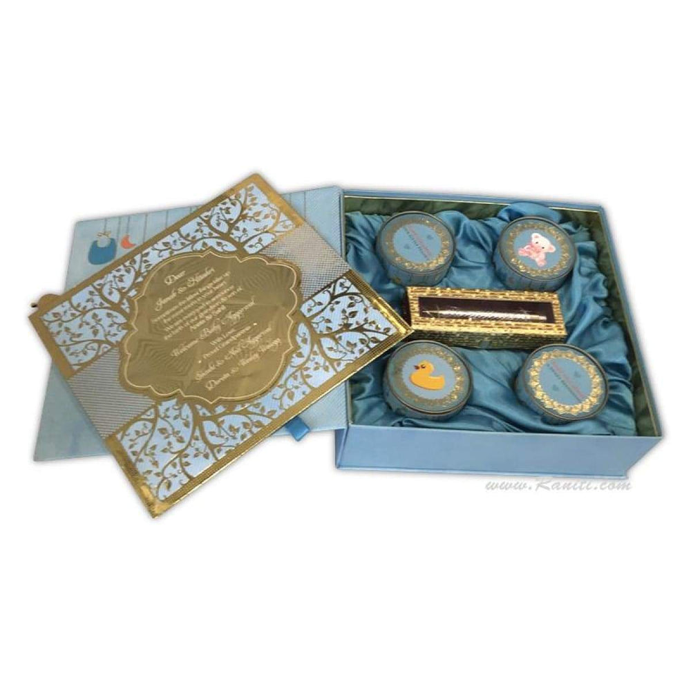Luxury Custom Baby Announcement Personalized Invitation Box DPCB-128  | Raniti | Custom Invitations & Stationery | custom invitation printing