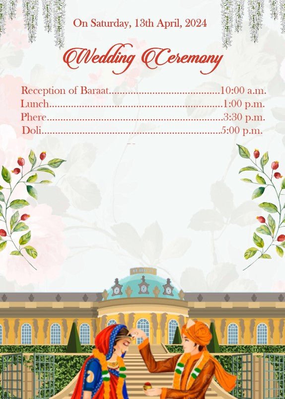 Wedding Custom Video Invitation Evite | Digital Wedding Video Evites | Custom Wedding Video Invitation Evite SEVD - 8 - Raniti LLC - Custom Invitations & Stationery