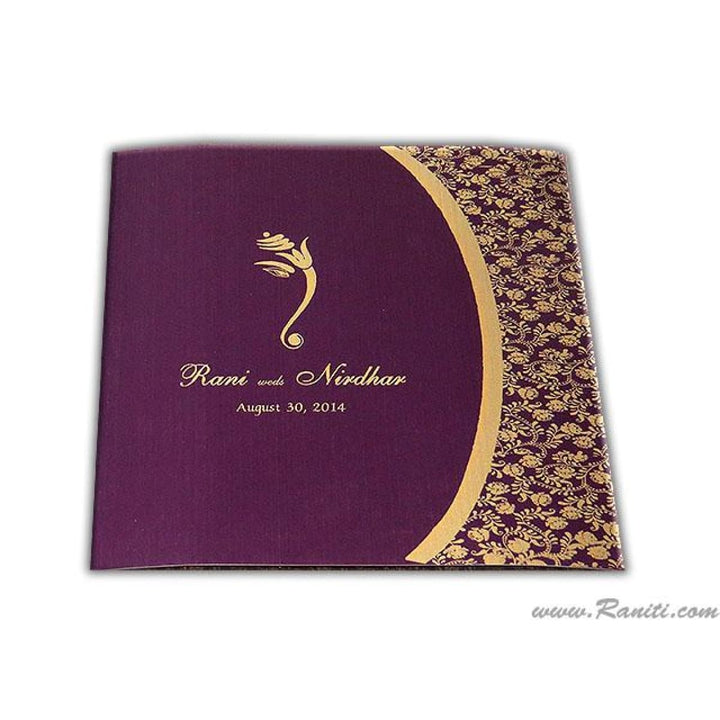 Custom Purple Wedding Ceremony Program | Folded Wedding Program (Catholic Compatible) | Order of Ceremony Program WP-44 freeshipping - Raniti LLC - Custom Invitations & Stationery