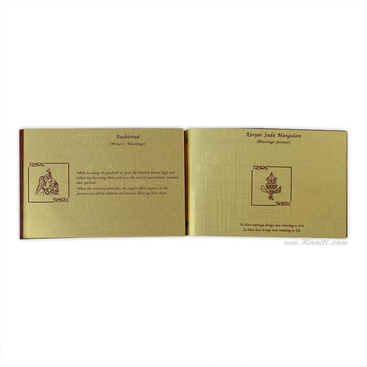 Custom Traditional Wedding Program Booklet | Red Custom Order of Ceremony Wedding Program Booklet | Ceremony Program with Multiple Pages WP-8 freeshipping - Raniti LLC - Custom Invitations & Stationery