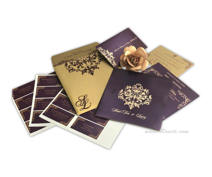 Individual Guest Address Custom Labels for Invitations Envelope AMGAL-6  Raniti LLC - Custom Invitations & Stationery