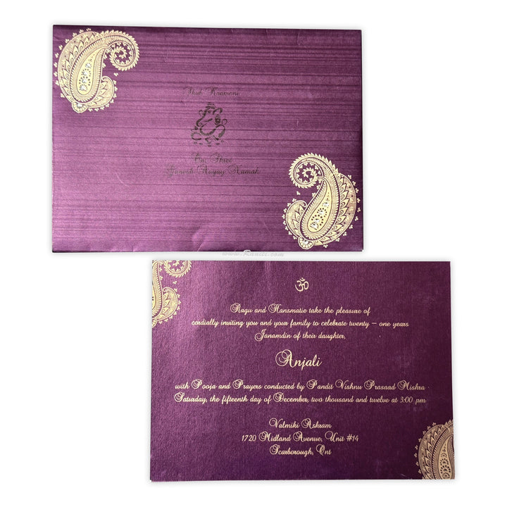 21st Birthday Custom Invitation Card | 21st Birthday Invitation peacock theme AMSO - 239 - Raniti LLC - Custom Invitations & Stationery
