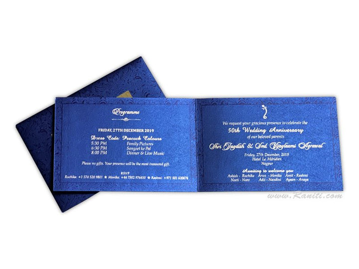 50th Wedding Anniversary Custom Special Occasion Invitation Card AMSO - 292 - Raniti LLC - Custom Invitations & Stationery