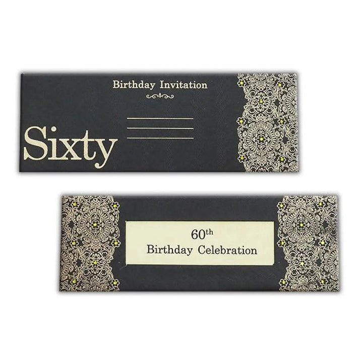 60th Birthday Milestone Birthday Custom Invitation AMSO-19 freeshipping - Raniti LLC - Custom Invitations & Stationery