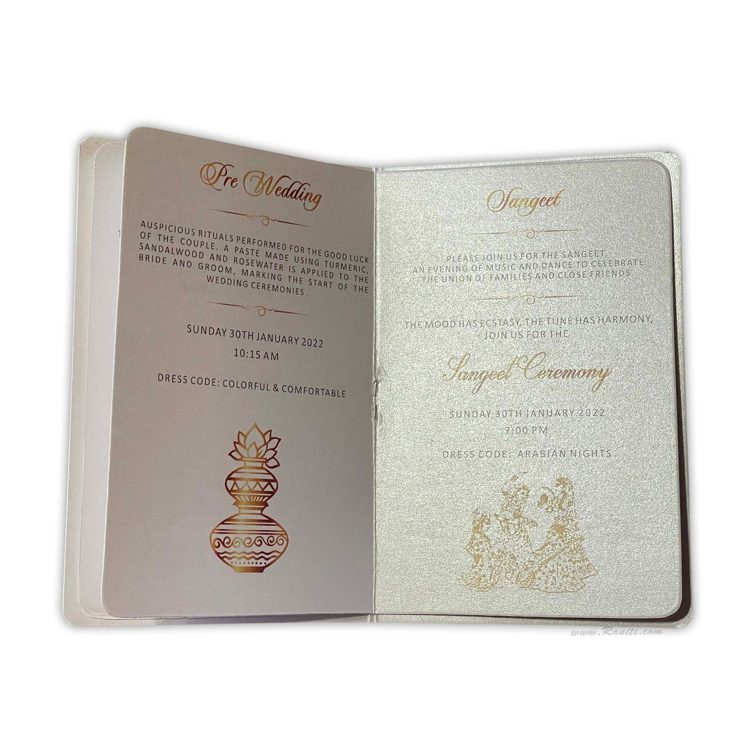 Passport Destination Wedding Custom Invitation | Luxury Custom Wedding Invitation Card | Passport invitation ACD-18