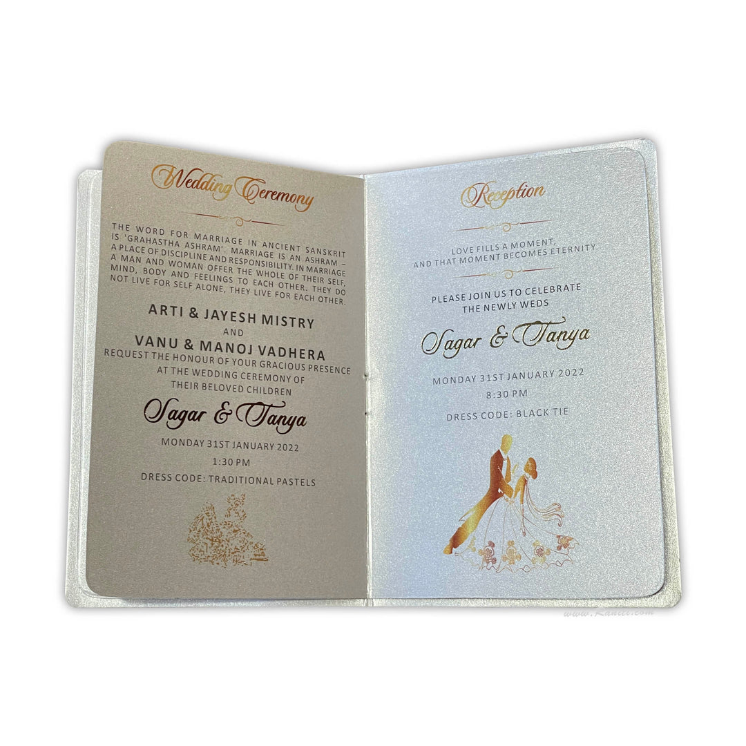 Passport Destination Wedding Custom Invitation | Luxury Custom Wedding Invitation Card | Passport invitation ACD-18