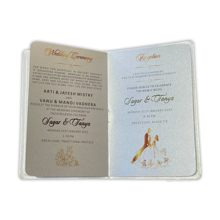 Passport Destination Wedding Custom Invitation | Luxury Custom Wedding Invitation Card | Passport invitation ACD-20