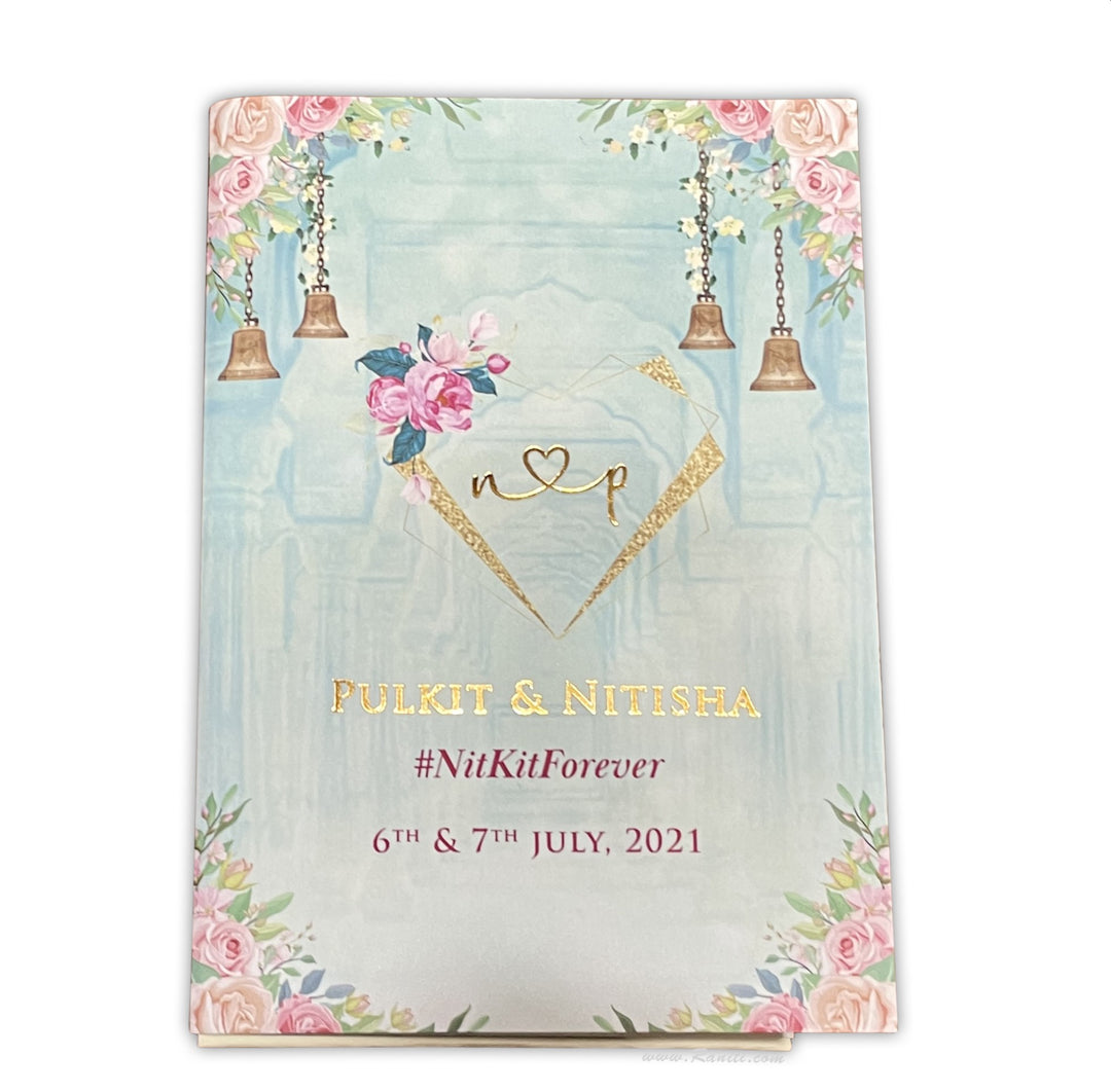 Custom Wedding Itinerary and Guest Welcome Card | Custom Personalized Wedding Stationery ACDIT-6  Raniti LLC - Custom Invitations & Stationery