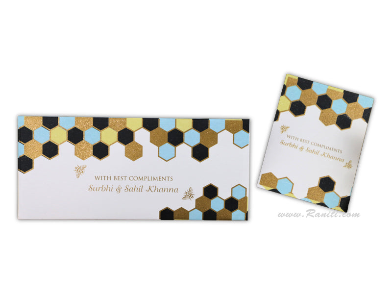 Geometric print Custom Gift Envelopes | Cash Money Gift Envelopes ACE-6  Raniti LLC - Custom Invitations & Stationery