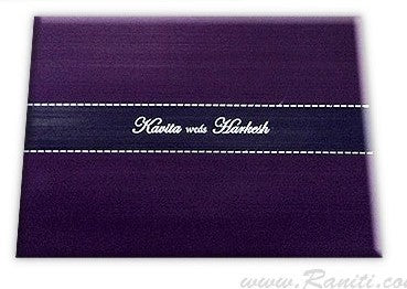 Purple and Silver Custom Wedding  Invitation Card AM-177  Raniti LLC - Custom Invitations & Stationery