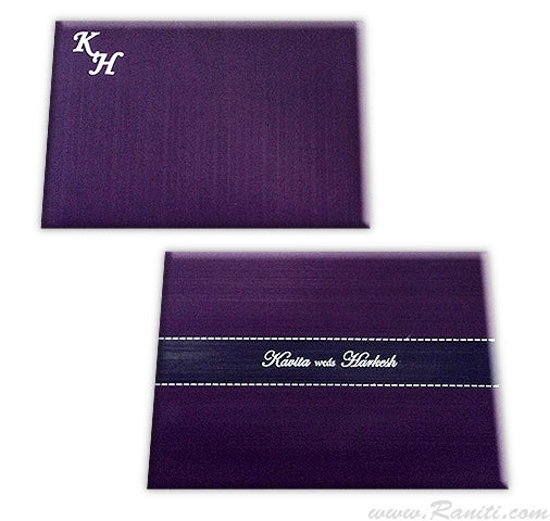 Purple and Silver Custom Wedding  Invitation Card AM-177  Raniti LLC - Custom Invitations & Stationery