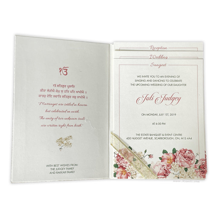 Copy of Custom Wedding Invitation Card with Photo AM-262  Raniti LLC - Custom Invitations & Stationery