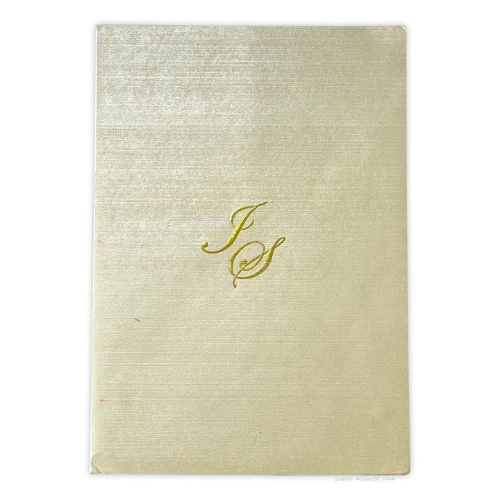 Classic Custom Luxury Wedding Invitation Card with Multiple Inserts | Golden Embossed Monogram Foil Print Inserts Custom Invitation AM-258