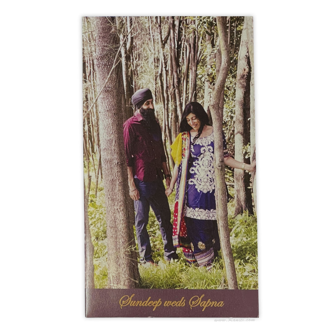 Custom Wedding Invitation Card with Photo AM-262  Raniti LLC - Custom Invitations & Stationery