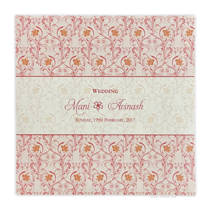 Floral Print Custom Wedding Invitation Card | Flower Print Custom Invitation Card with Multiple Inserts AM-309  Raniti LLC - Custom Invitations & Stationery