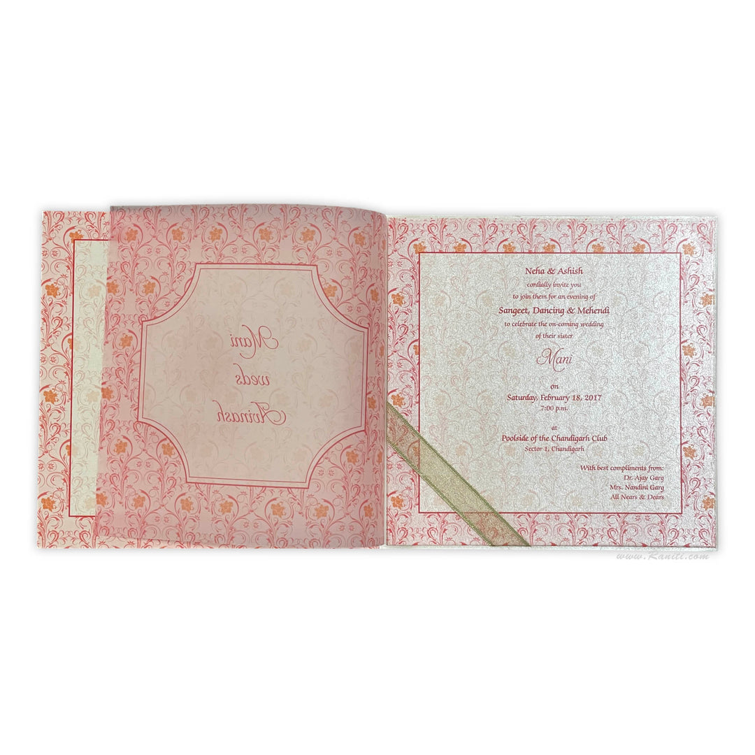 Floral Print Custom Wedding Invitation Card | Flower Print Custom Invitation Card with Multiple Inserts AM-309  Raniti LLC - Custom Invitations & Stationery