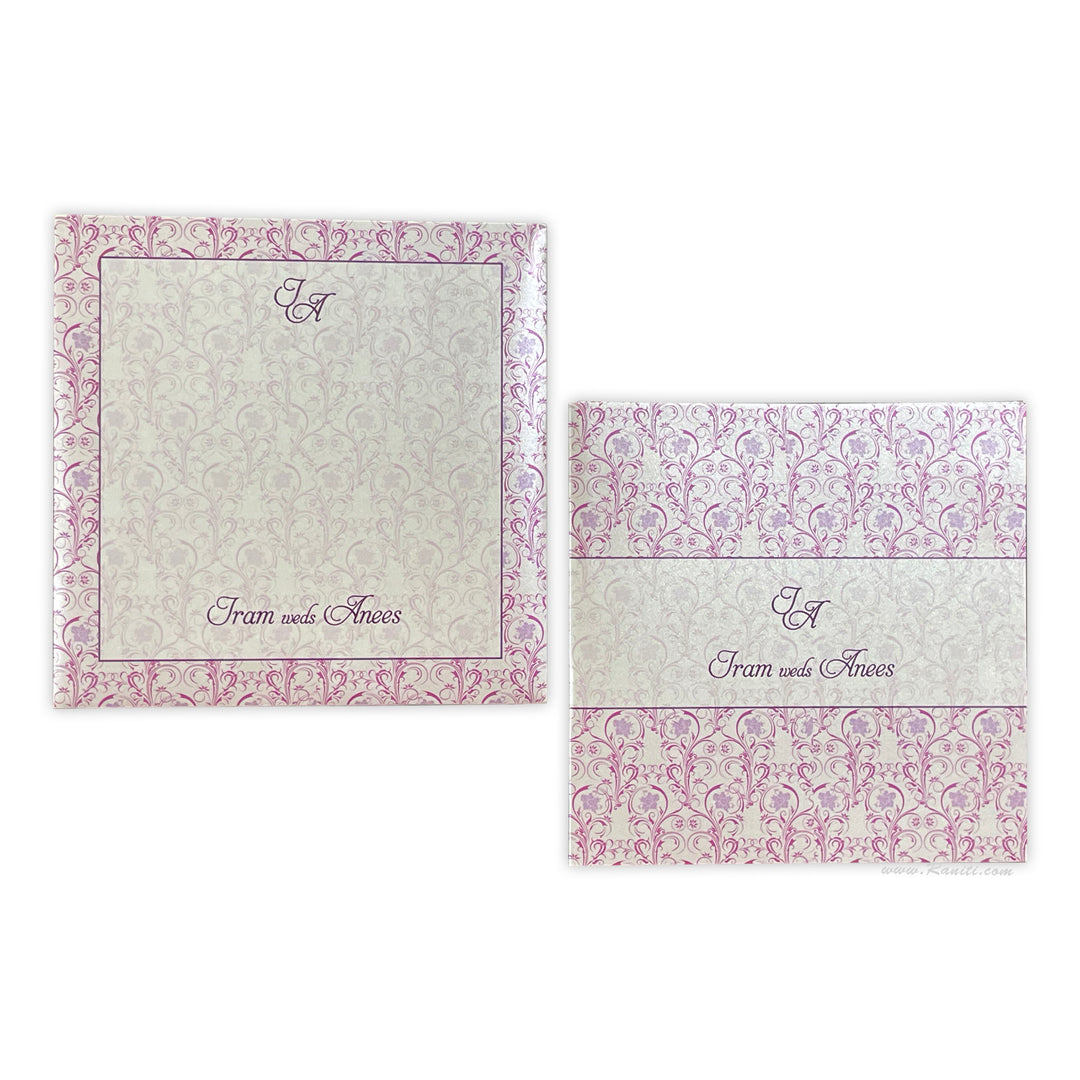 Floral Print Custom Wedding Invitation Card | Flower Print Custom Invitation Card with Multiple Inserts AM-309  Raniti LLC - Custom Invitations & Stationery