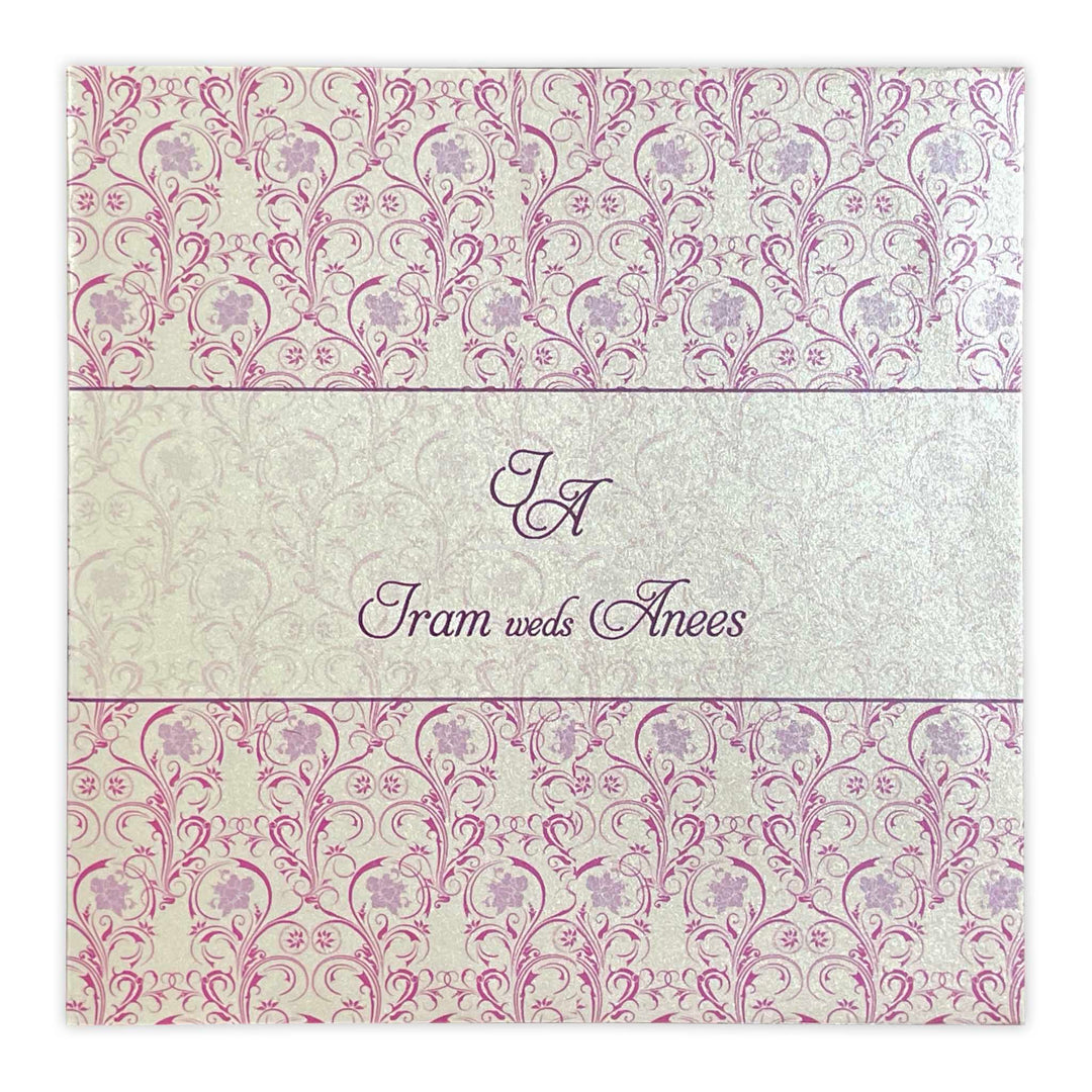 Floral Print Heavyback Custom Wedding Invitation Card | Flower Print Custom Invitation Card with Multiple Inserts AMH-170  Raniti LLC - Custom Invitations & Stationery