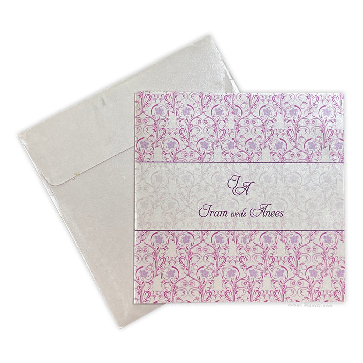 Floral Print Custom Wedding Invitation Card | Flower Print Custom Invitation Card with Multiple Inserts AM-309  Raniti LLC - Custom Invitations & Stationery