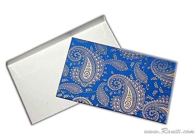 Blue and White Square Custom Wedding Invitation card with Inserts AM-325  Raniti LLC - Custom Invitations & Stationery