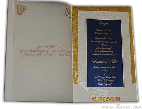  Custom Foil Print Wedding Invitation Card AM-343  | Raniti LLC