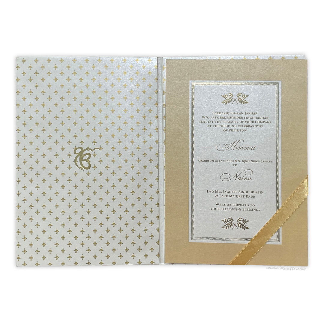 Luxury Foil Print Custom Invitation Card with Multiple Pastel Inserts | White Wedding Invitation Card AM-393  Raniti LLC - Custom Invitations & Stationery