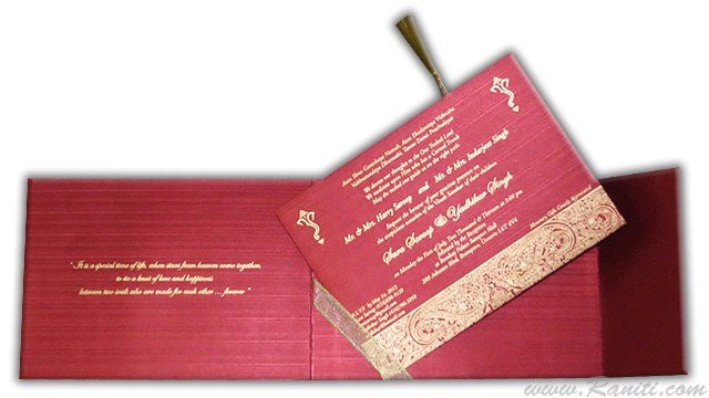 Custom Wedding Invitation with Multiple Inserts | Custom Interfaith Wedding Invitation Card AM-78  Raniti LLC - Custom Invitations & Stationery