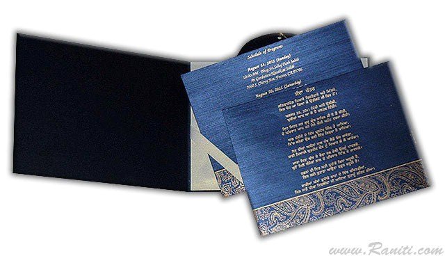 Custom Wedding Invitation with Multiple Inserts | Custom Interfaith Wedding Invitation Card AM-78  Raniti LLC - Custom Invitations & Stationery