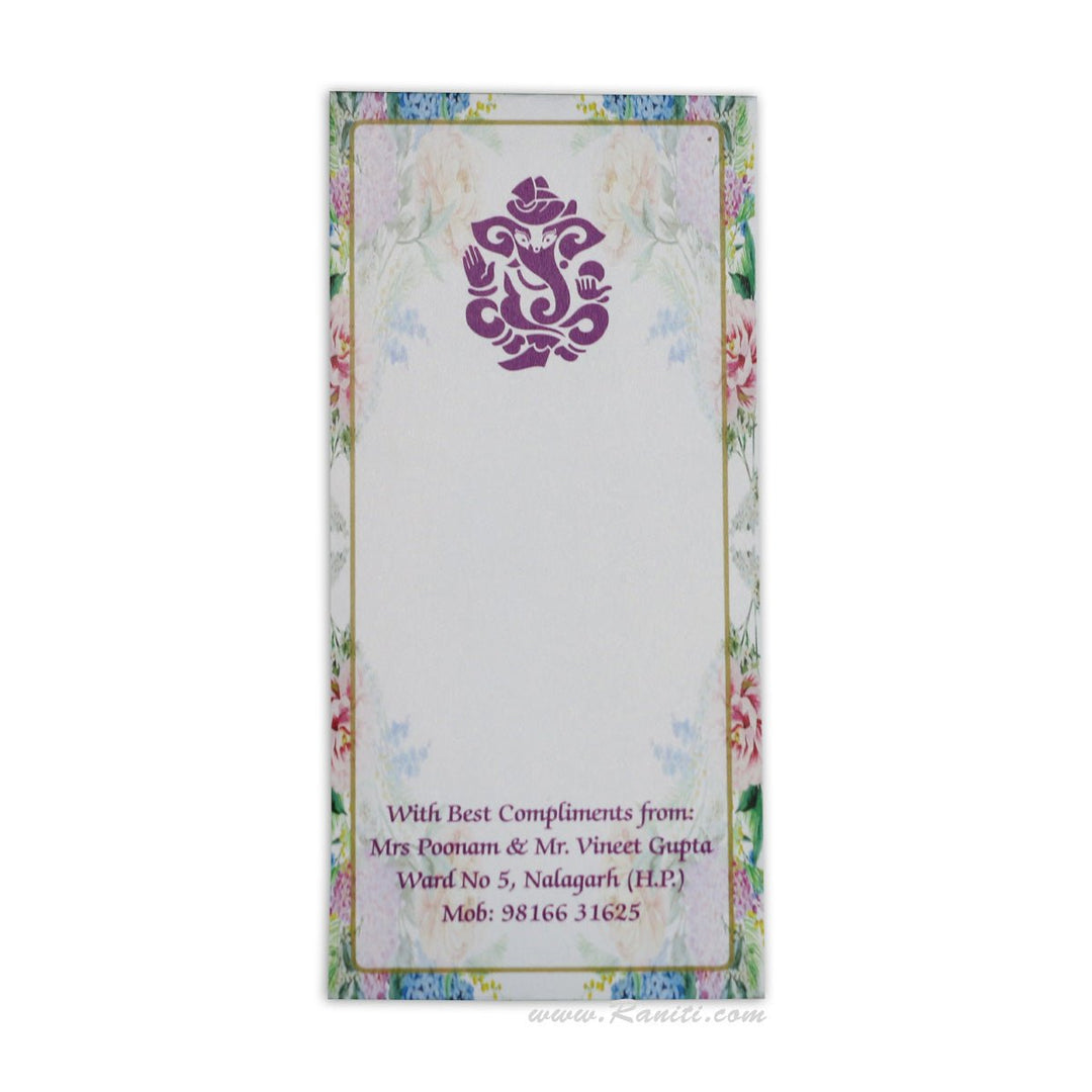 Cash Gift Envelopes | Custom Gift Envelopes | Floral Theme Custom and Personalized Money Gift Check Envelope AME-12  Raniti LLC - Custom Invitations & Stationery