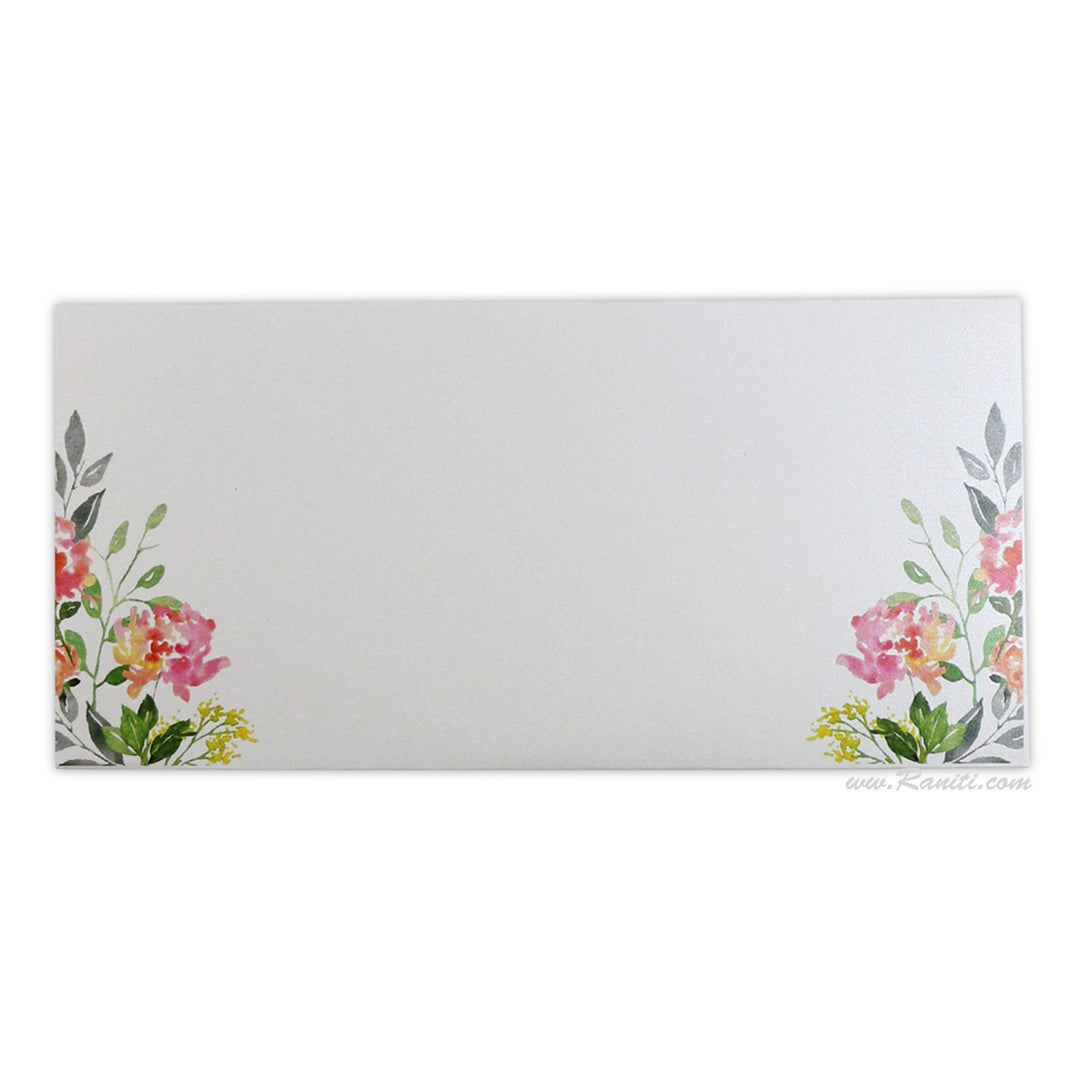 Cash Gift Envelopes | Custom Gift Envelopes | Floral Theme Custom and Personalized Money Gift Check Envelope AME-2  Raniti LLC - Custom Invitations & Stationery