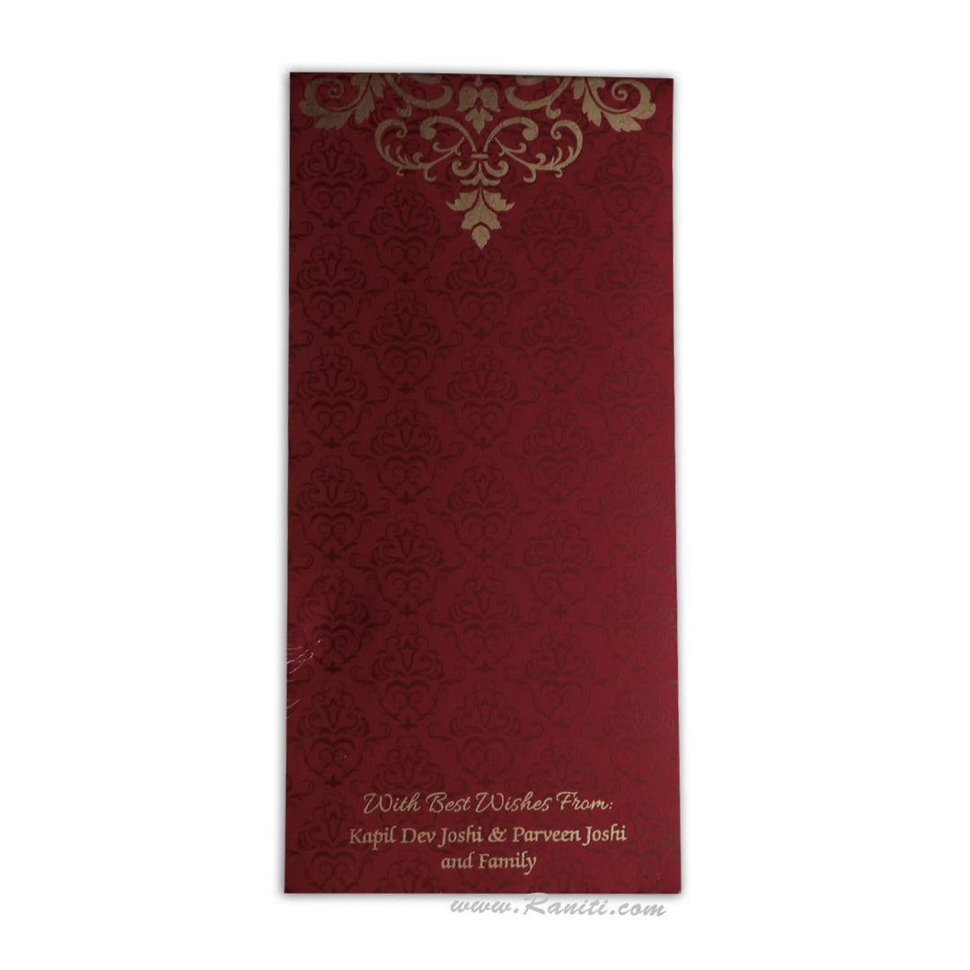 Custom and Personalized Money Gift Check Envelope | Cash Gift Custom Envelope AME-42  Raniti LLC - Custom Invitations & Stationery