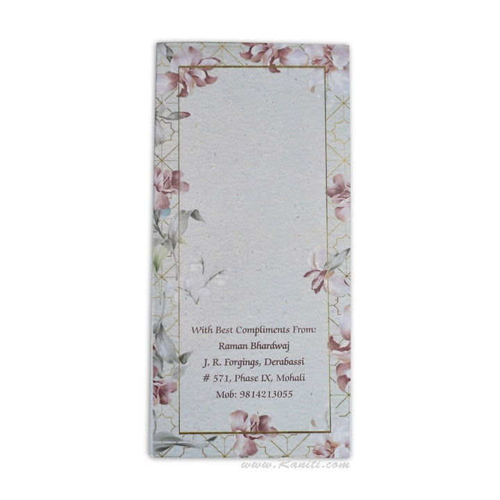 Cash Gift Envelopes | Custom Gift Envelopes | Floral Theme Custom and Personalized Money Gift Check Envelope AME-57  Raniti LLC - Custom Invitations & Stationery