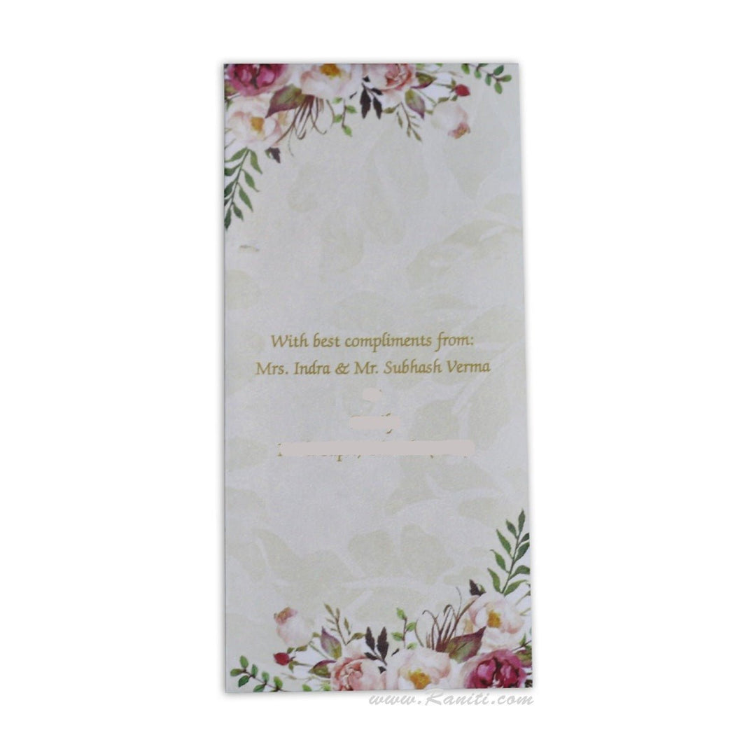 Copy of Cash Gift Envelopes | Custom Gift Envelopes | Floral Theme Custom and Personalized Money Gift Check Envelope AME-8  Raniti LLC - Custom Invitations & Stationery