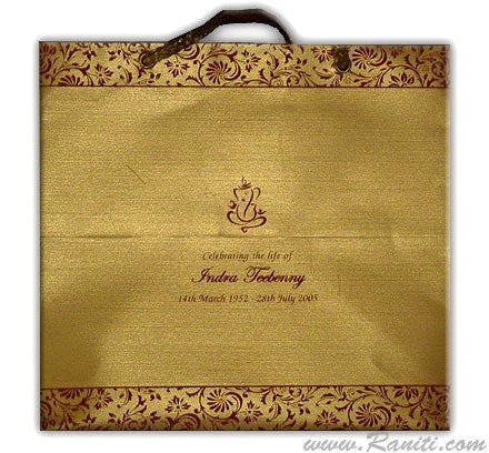 Square Custom Personalized Paper Gift Bag - Custom Wedding Guest Welcome Gift bags AMGB-11  Raniti LLC - Custom Invitations & Stationery