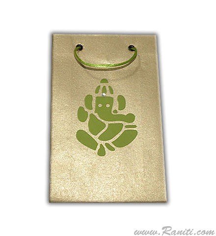 Ganesh print Personalized Paper Bag - Custom Wedding Gift bags | Guest Welcome Bags AMGB-24  Raniti LLC - Custom Invitations & Stationery