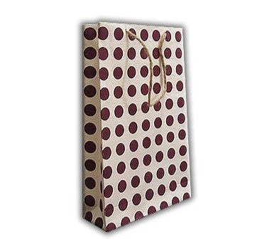 White Polka Dots  Print Personalized Paper Bag - Custom Wedding Gift bags | Guest Welcome Bags AMGB-40  Raniti LLC - Custom Invitations & Stationery