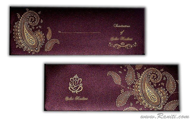 Trifold Hardcover Purple Paper Custom Invitation Card with Multiple Inserts and Rhinestones AMH-13  Raniti LLC - Custom Invitations & Stationery