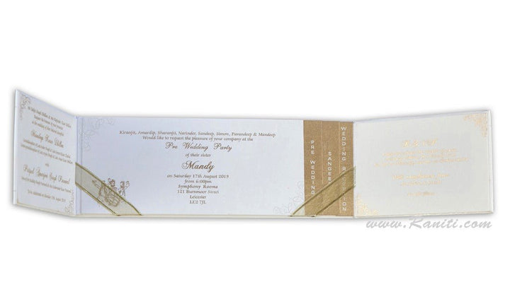 Classic White Custom Invitations AMH-196 | Raniti LLC