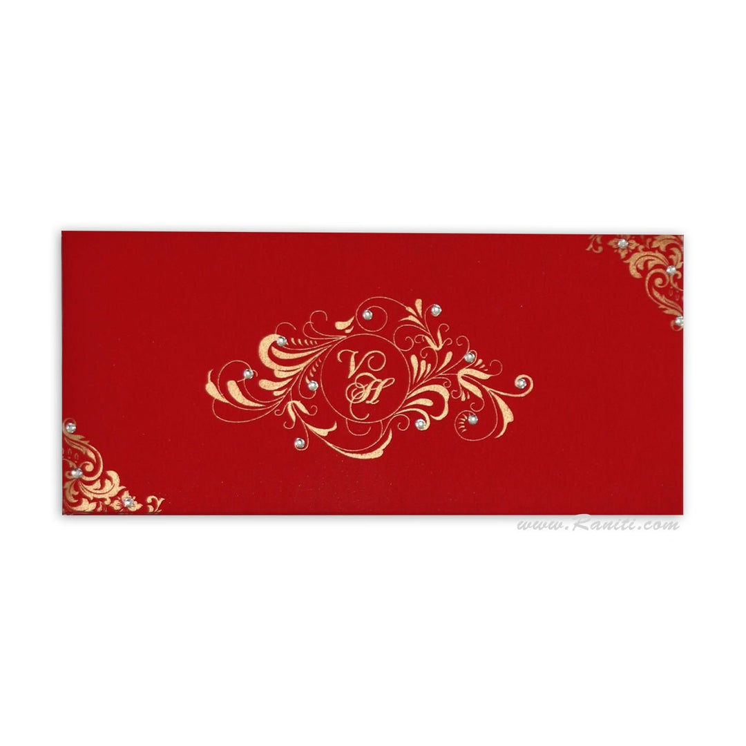 White Custom Invitation Card AMH-24 | Raniti LLC