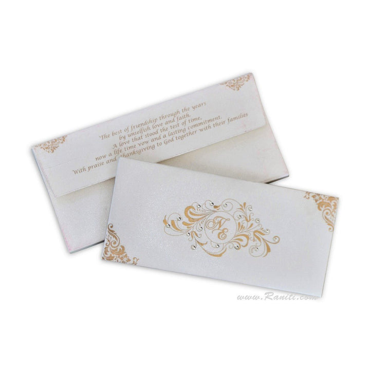 Classic White Custom Invitations  AMH-24 | Raniti LLC