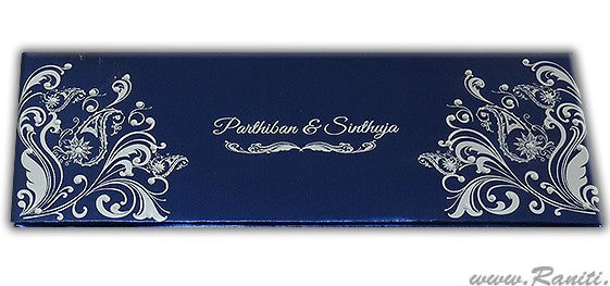 Tri Fold Hard Cover Pearl Paper Custom Invitation Card with Multiple Inserts and Rhinestones AMH-63  Raniti LLC - Custom Invitations & Stationery