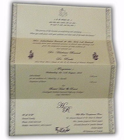 Purple Wedding Invitation Card, Rectangle Slim Custom Wedding Invitation AMH-81  Raniti LLC - Custom Invitations & Stationery