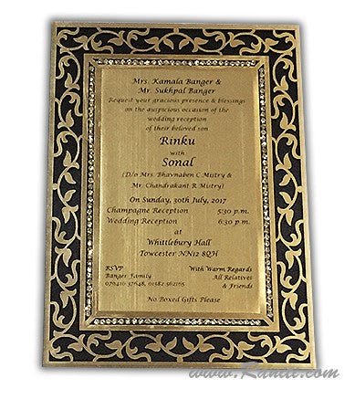 Copy of Unique Laser Cut Picture Frame Custom Luxury Invitation Card AMHL-172  Raniti LLC - Custom Invitations & Stationery