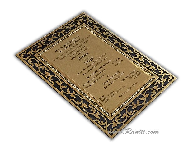 Copy of Unique Laser Cut Picture Frame Custom Luxury Invitation Card AMHL-172  Raniti LLC - Custom Invitations & Stationery