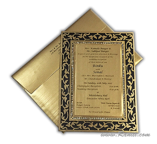 Copy of Unique Laser Cut Picture Frame Custom Luxury Invitation Card AMHL-172  Raniti LLC - Custom Invitations & Stationery