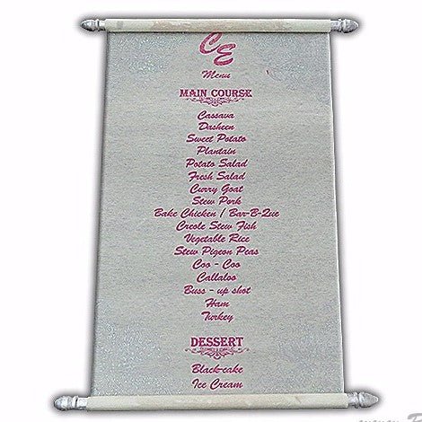 Royal Wedding Reception Menu Card | Royal Scroll Menu Card for Reception Dinner AMMC-6  Raniti LLC - Custom Invitations & Stationery