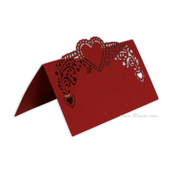 Laser Cut Tent style Place Escort Card Custom | Luxury Wedding Place Cards | Seating Name Cards for Receptions, Parties, Events AMPC-19 Tent Raniti LLC - Custom Invitations & Stationery