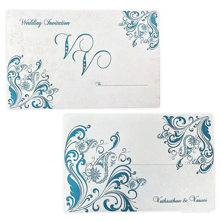 Wedding Ceremony Invitation | Wedding Reception Invitation | Wedding Custom Invitation Card with Rhinestones AMSO-150