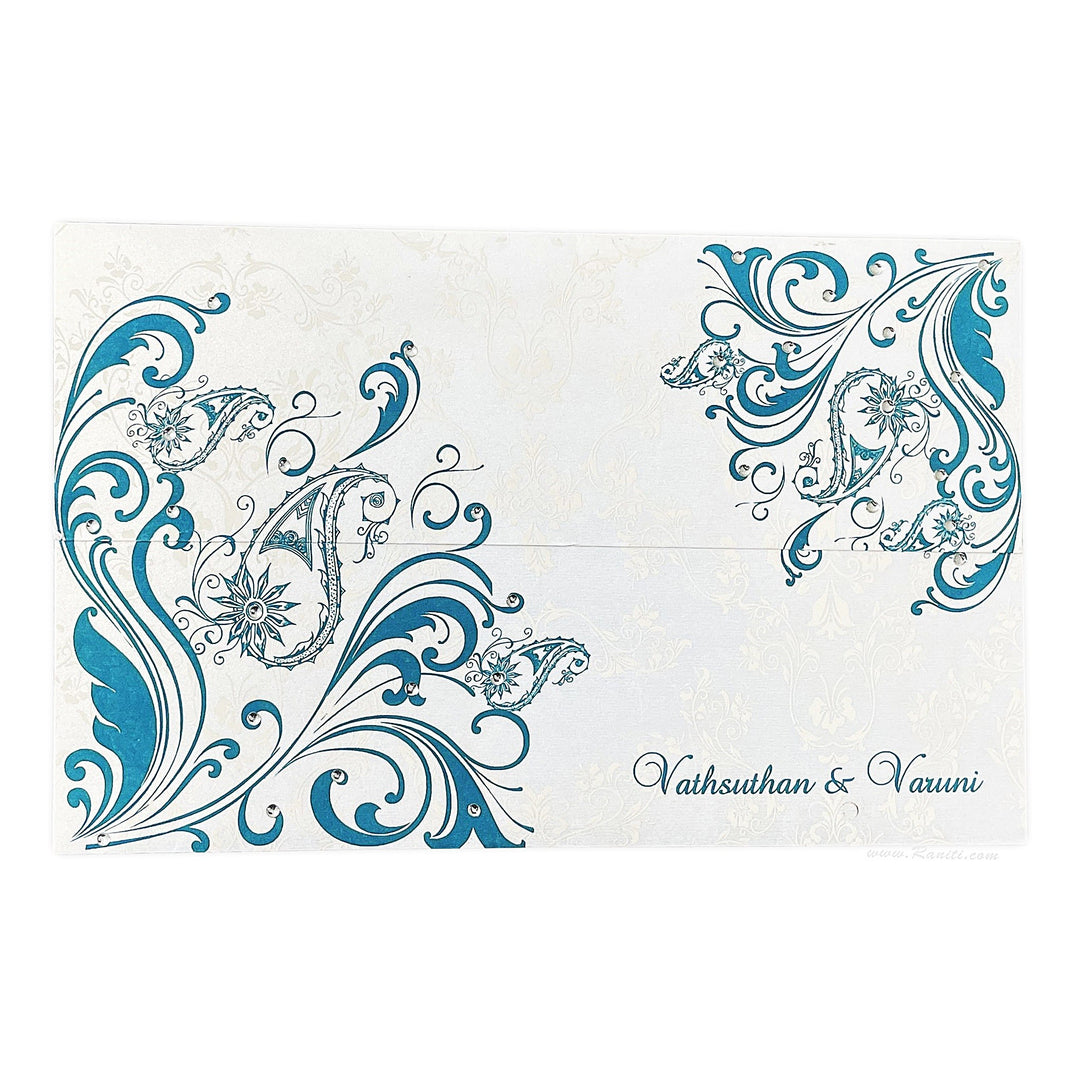 Wedding Ceremony Invitation | Wedding Reception Invitation | Wedding Custom Invitation Card with Rhinestones AMSO-150